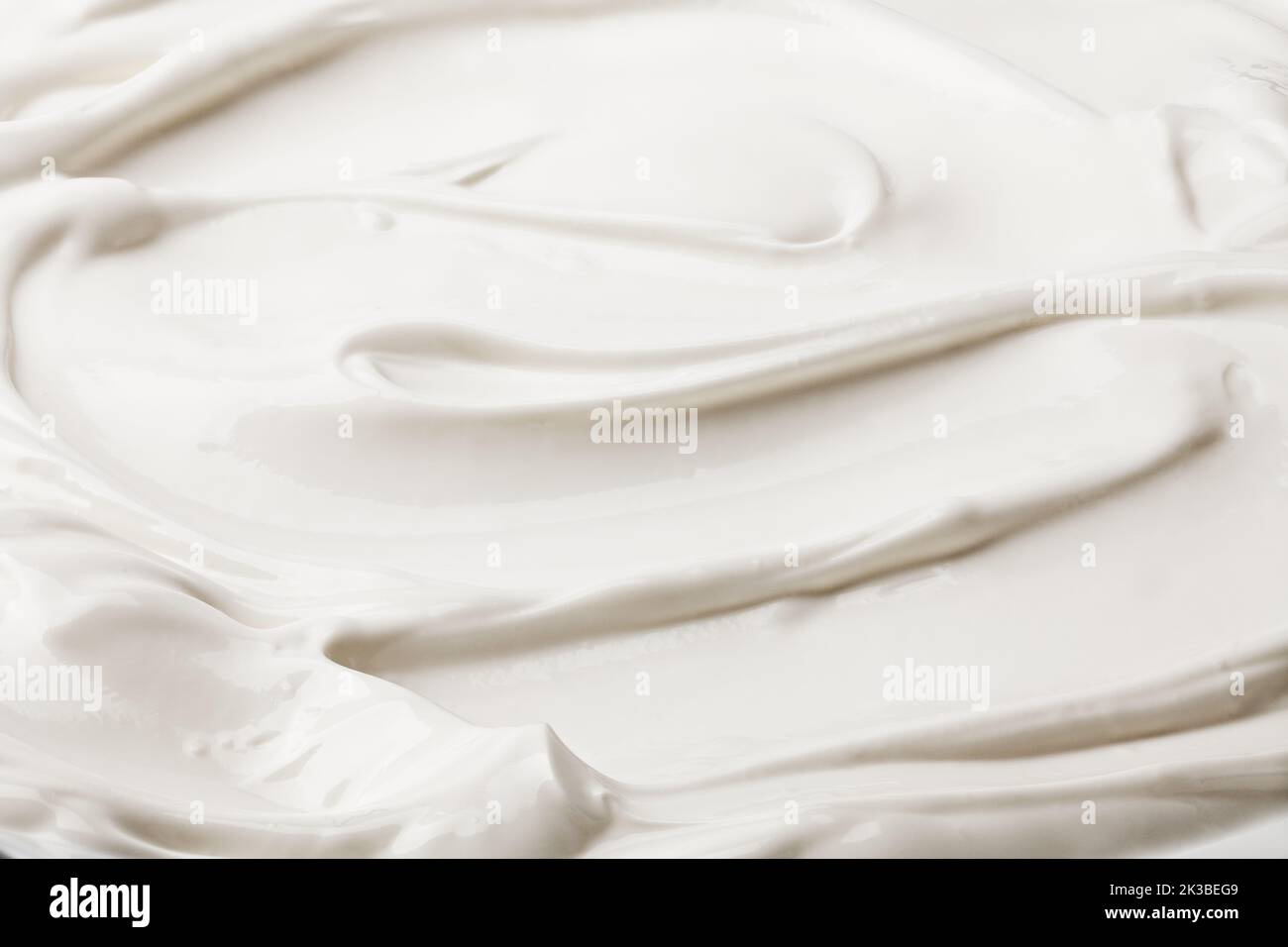 sour cream, mayonnaise, yogurt, isolated on white background, full