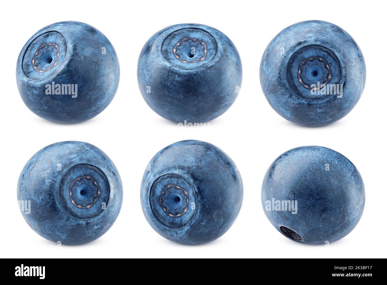 blueberry, isolated on white background, clipping path, full depth of field Stock Photo