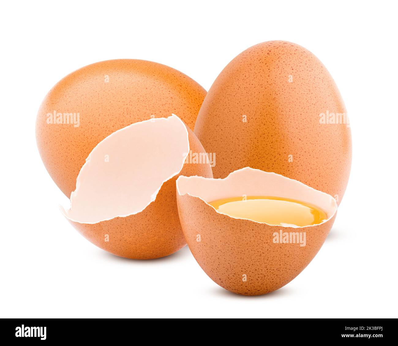 chicken egg, isolated on white background, clipping path, full depth of field Stock Photo