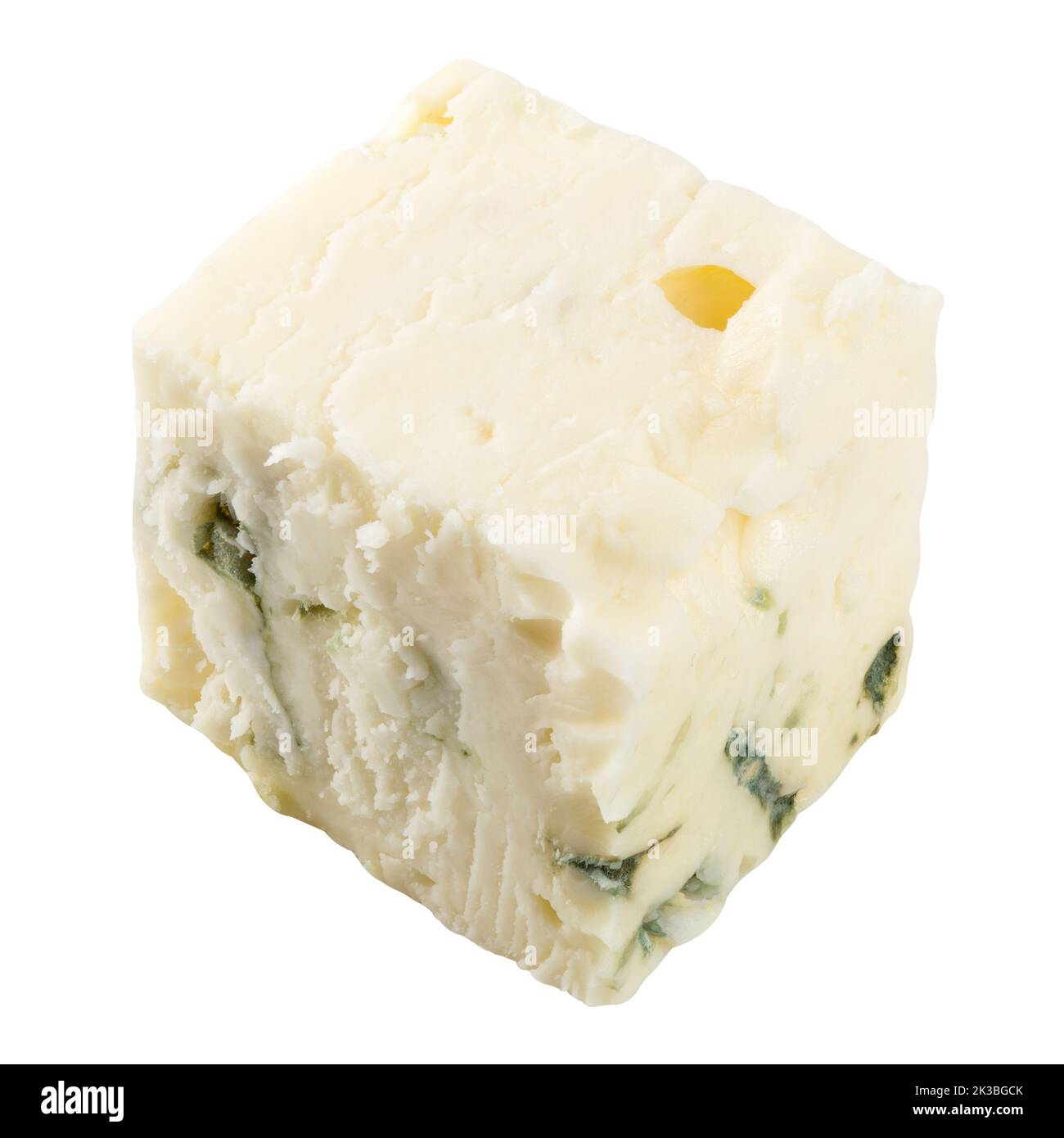 blue cheese, isolated on white background, clipping path, full depth of field Stock Photo