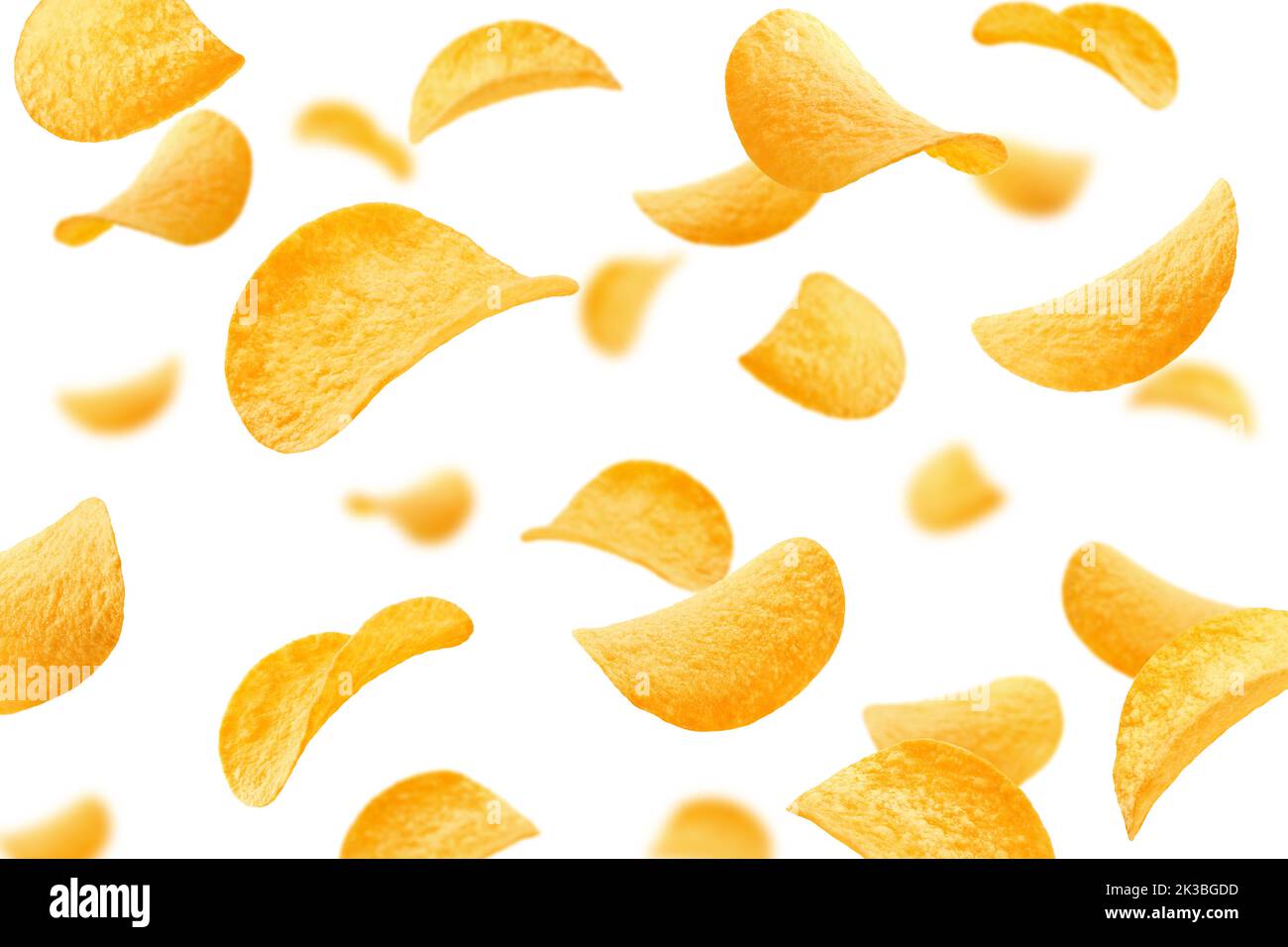 Potato chips falling hires stock photography and images Alamy