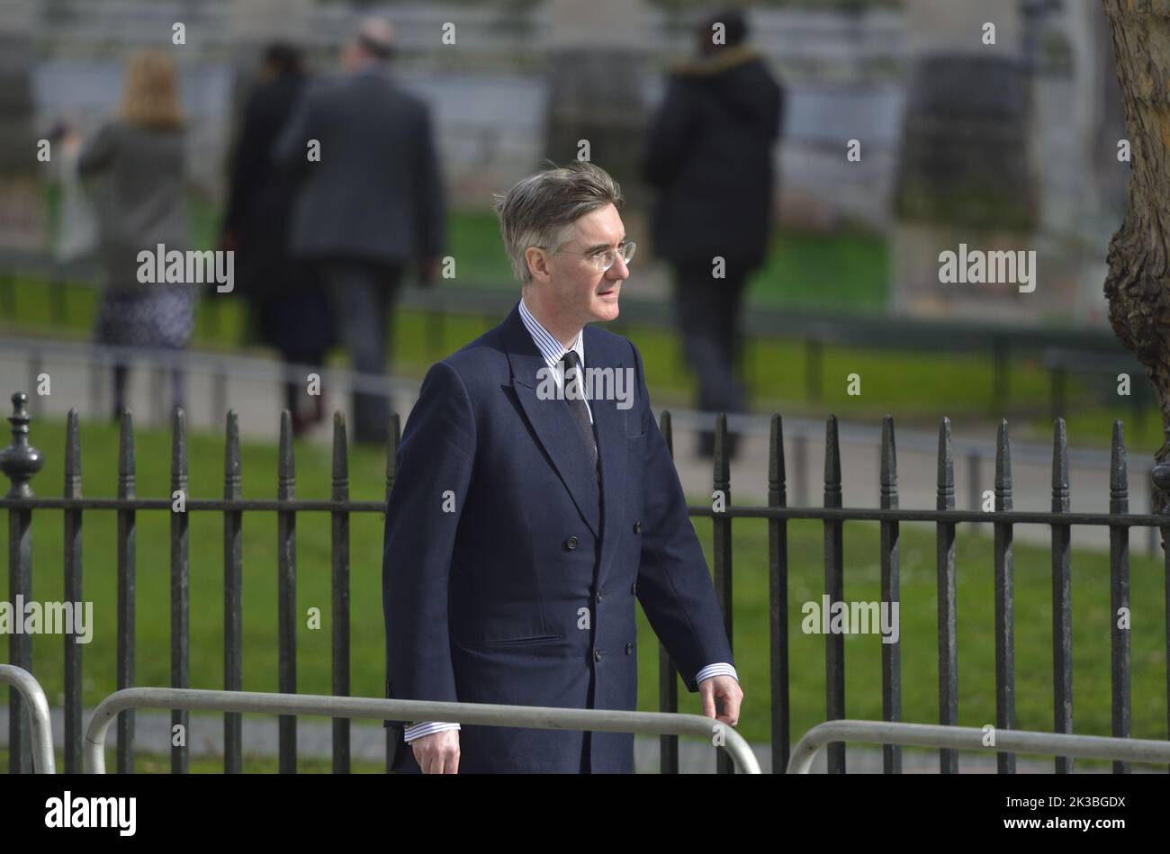 Jacob Rees-Mogg MP (Con: N E Somerset) arriving at the Commonwealth Service at Westminster Abbey, London, 14th March 2022. Stock Photo
