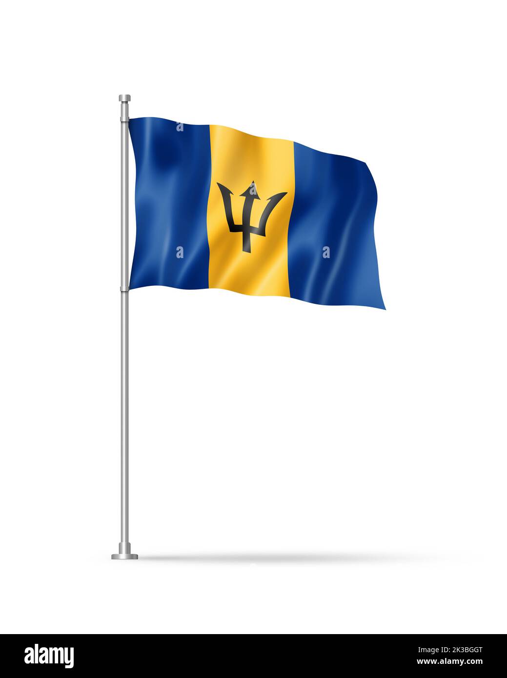 Barbados flag, 3D illustration, isolated on white Stock Photo Alamy
