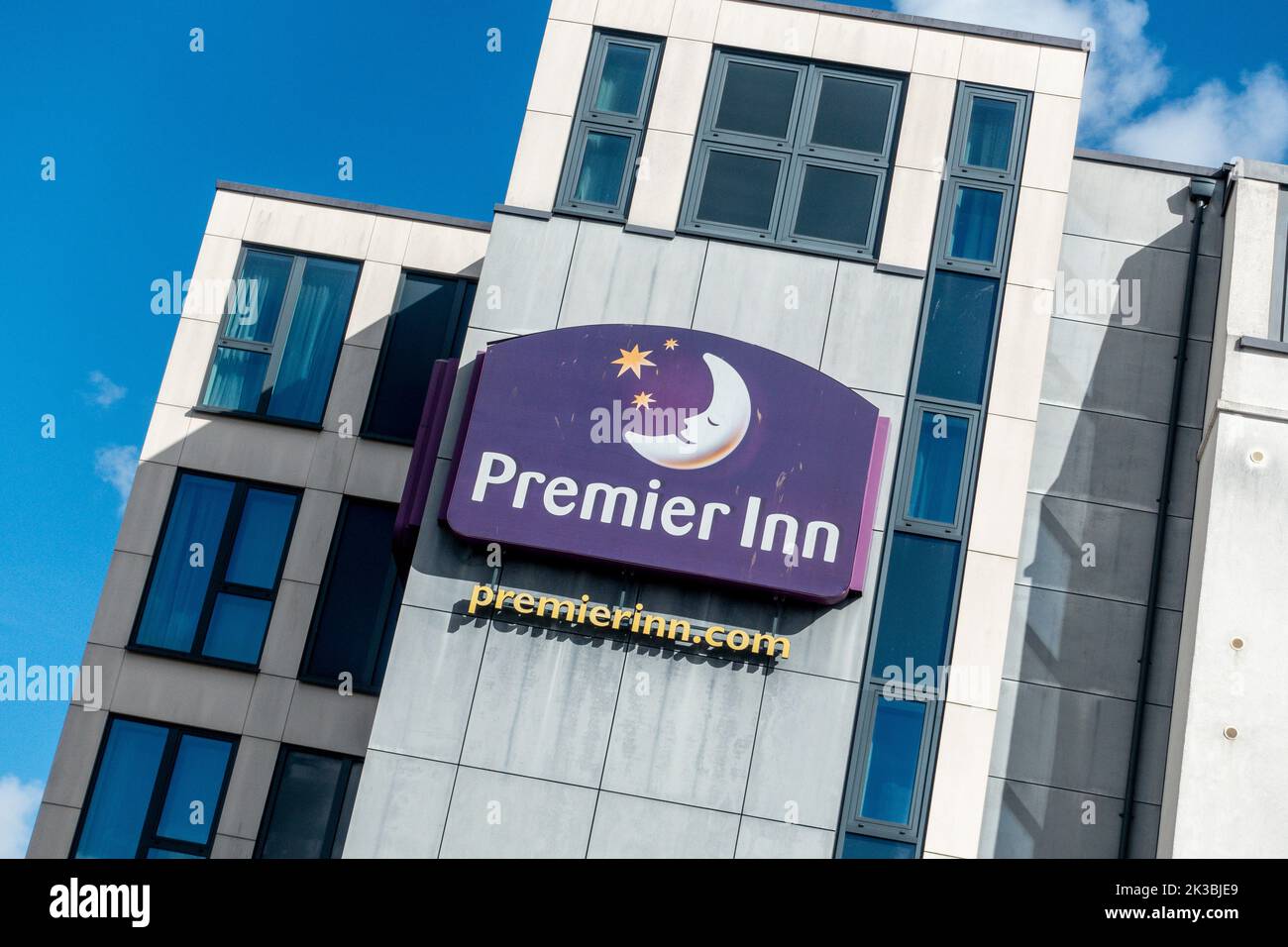 Premiere Inn,Hotel,Sign,New Dover Road,Canterbury,Kent,England Stock Photo