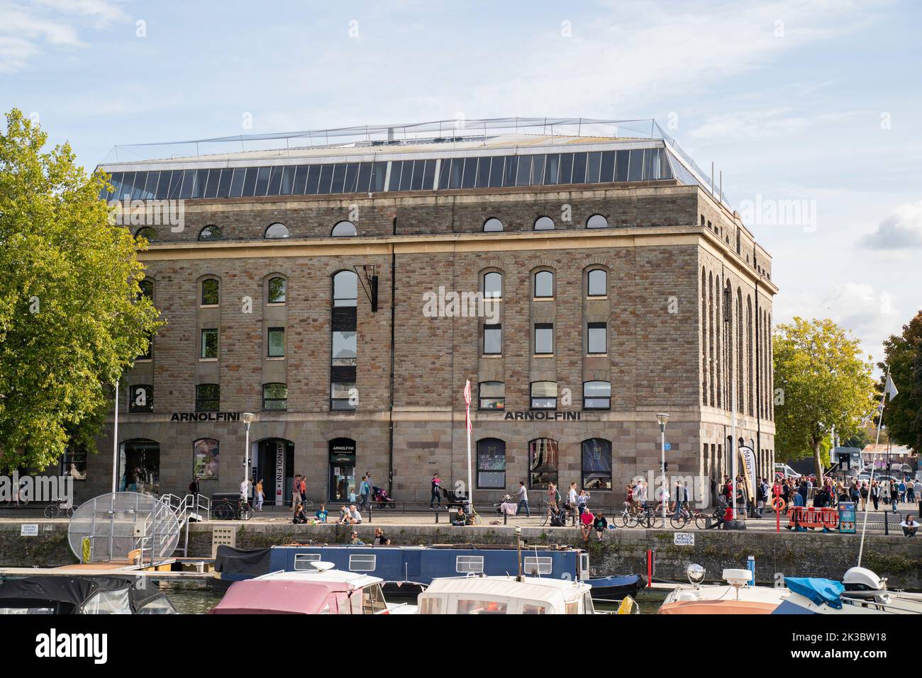 General view of the exterior of the Arnolfini, a modern art gallery in