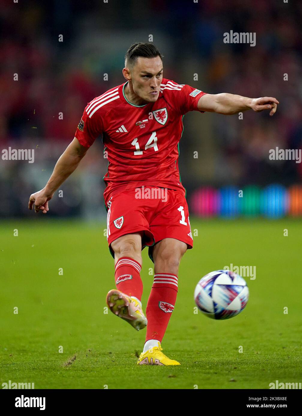 Wales' Connor Roberts during the UEFA Nations League Group A Match at Cardiff City Stadium, Wales. Picture date: Sunday September 25, 2022. Stock Photo