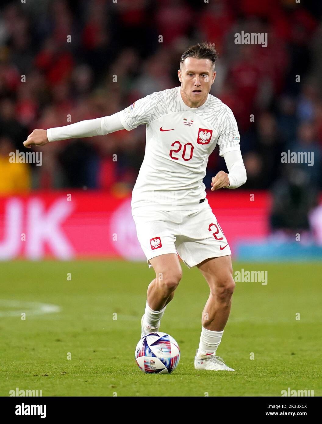 Poland's Piotr Zielinski during the UEFA Nations League Group A Match at Cardiff City Stadium, Wales. Picture date: Sunday September 25, 2022. Stock Photo