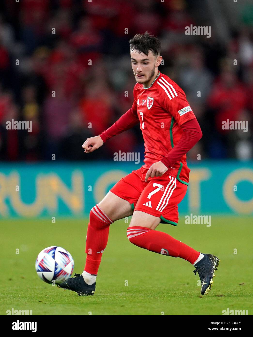 Wales' Dylan Levitt during the UEFA Nations League Group A Match at Cardiff City Stadium, Wales. Picture date: Sunday September 25, 2022. Stock Photo