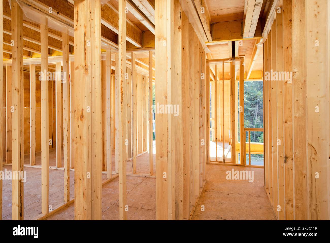 Wooden construction frame Stock Photo Alamy