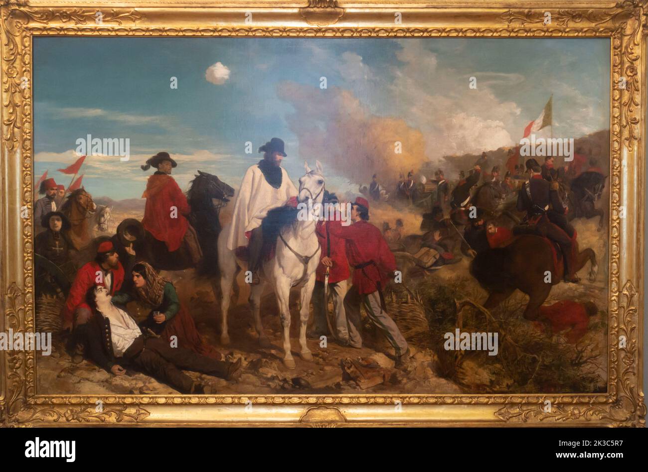 Housman Thomas Oil on Canvas 1854 Garibaldi leading siege in