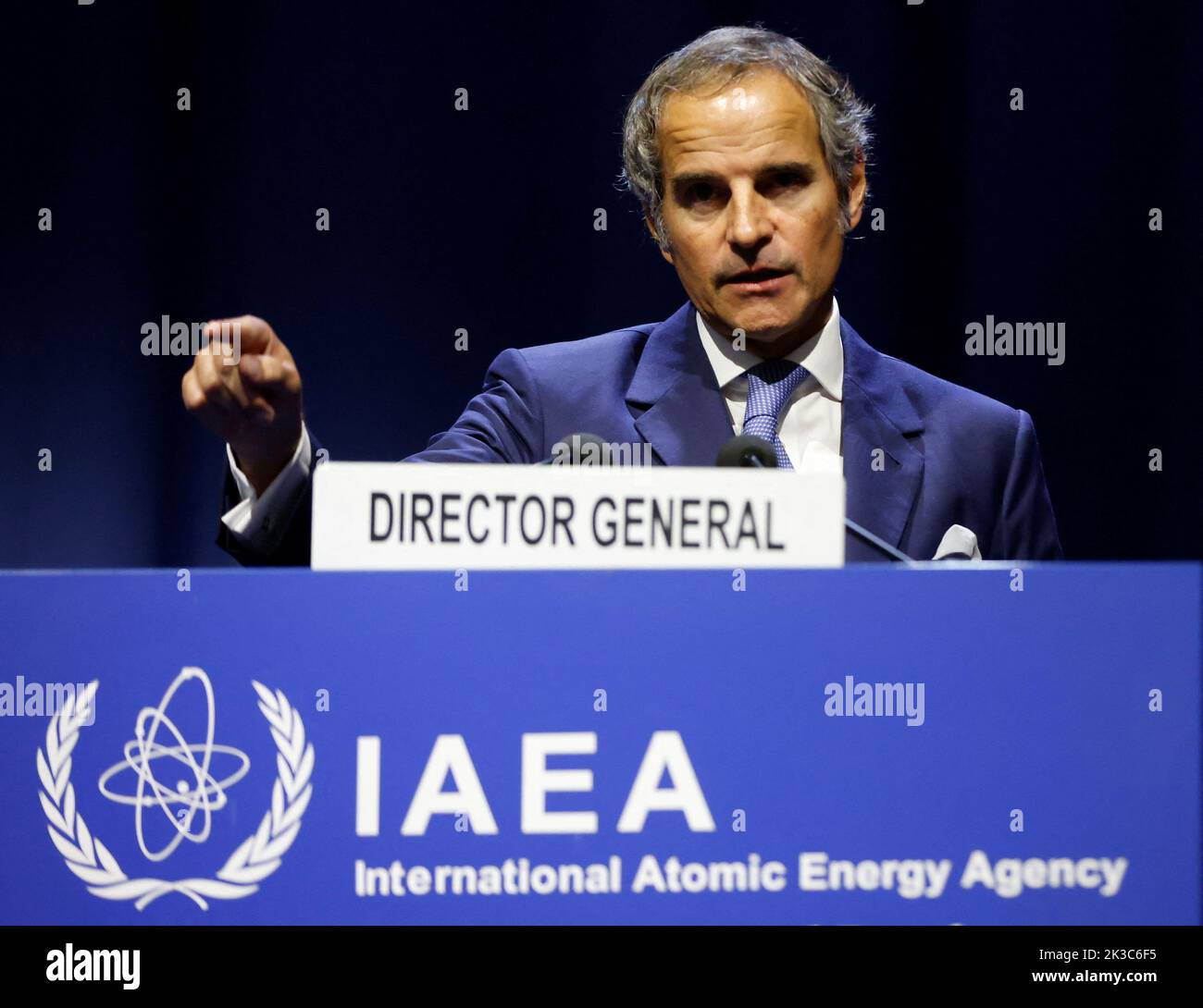 International Atomic Energy Agency Director General Rafael Grossi attends the opening of the IAEA General Conference at their headquarters in Vienna, Austria, September 26, 2022. REUTERS/Leonhard Foeger Stock Photo