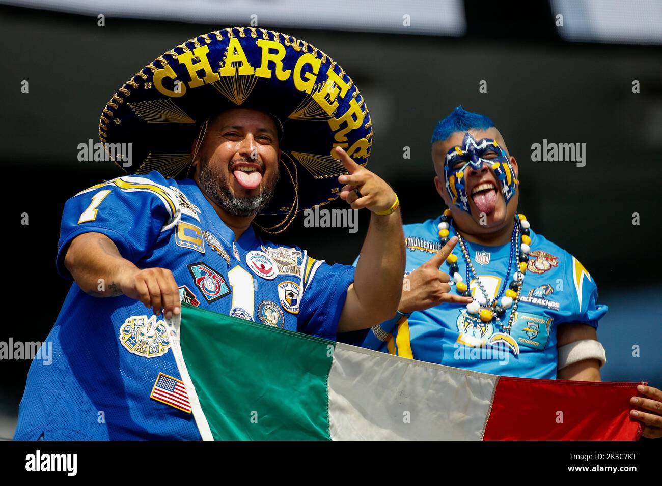 Los Angeles, United States. 25th Sep, 2022. Los Angeles Chargers fans seen during the NFL football game between Los Angeles Chargers and Jacksonville Jaguars at SoFi Stadium. Final score; Chargers 10:38 Jaguars. Credit: SOPA Images Limited/Alamy Live News Stock Photo
