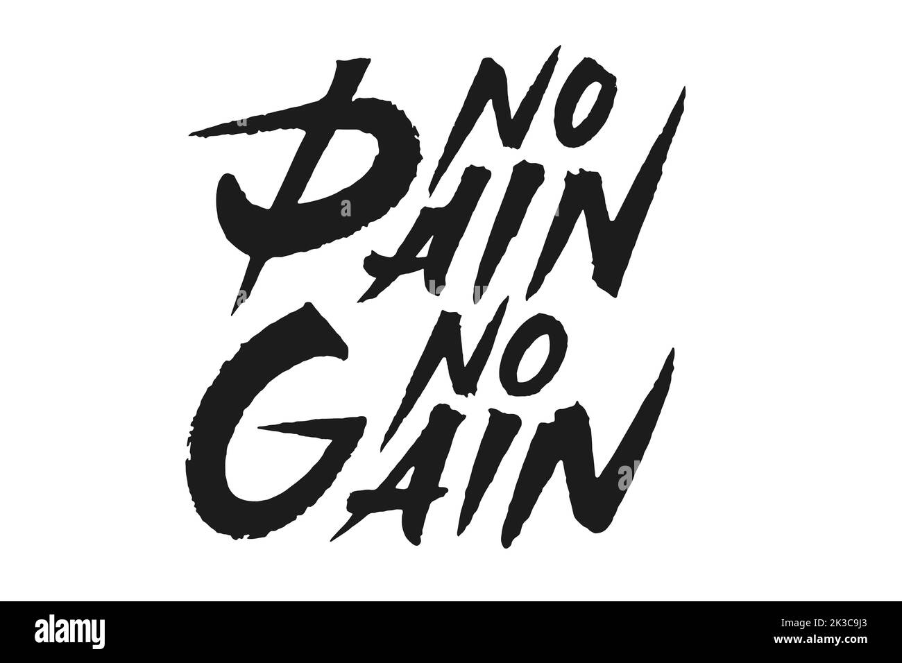 No pain no gain vector lettering Stock Vector