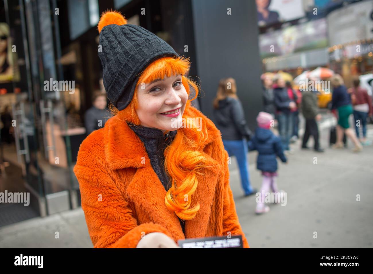 Ticket vendor at Times Square in Midtown Manhattan, New York City, USA