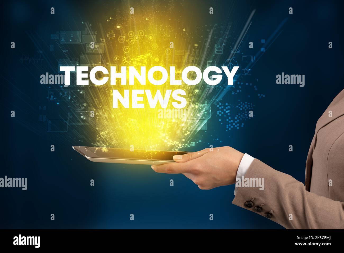 Close-up of a touchscreen with inscription Stock Photo - Alamy