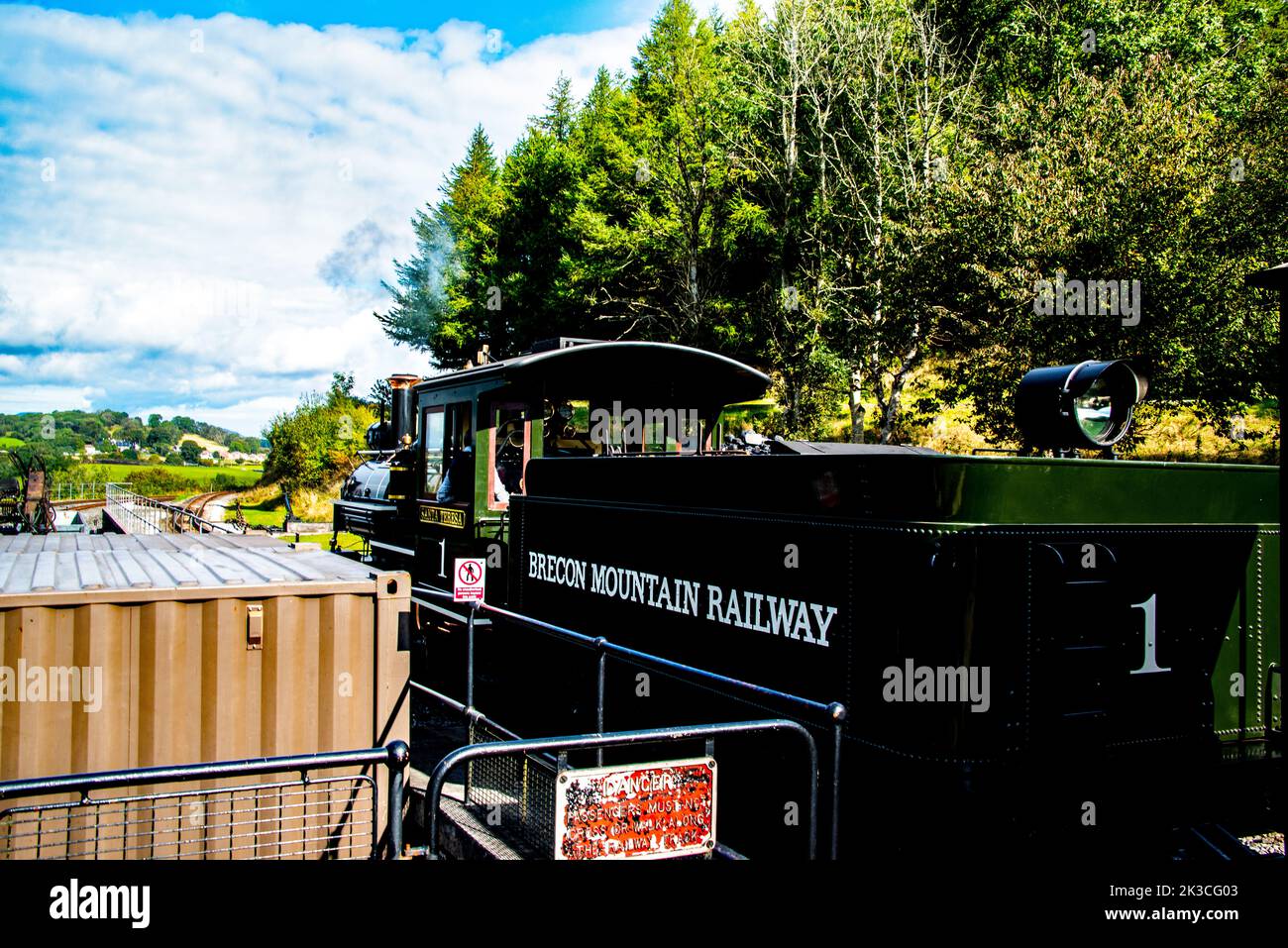 The SantaTeresa on The Brecon Mountain Railway Stock Photo