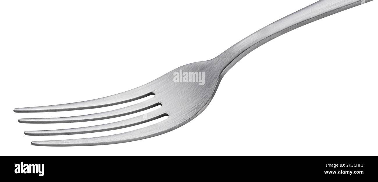 Metal fork isolated on white background, full depth of field Stock Photo
