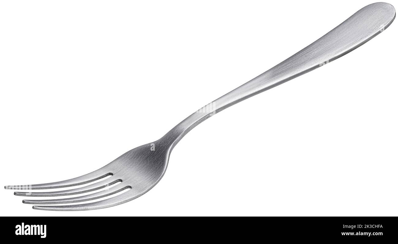 Metal fork isolated on white background, full depth of field Stock Photo