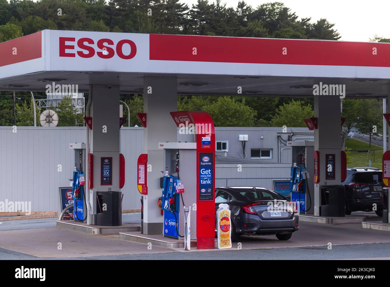 ESSO Gas (aka ExxonMobil) Station store front. Gas Price hitting above