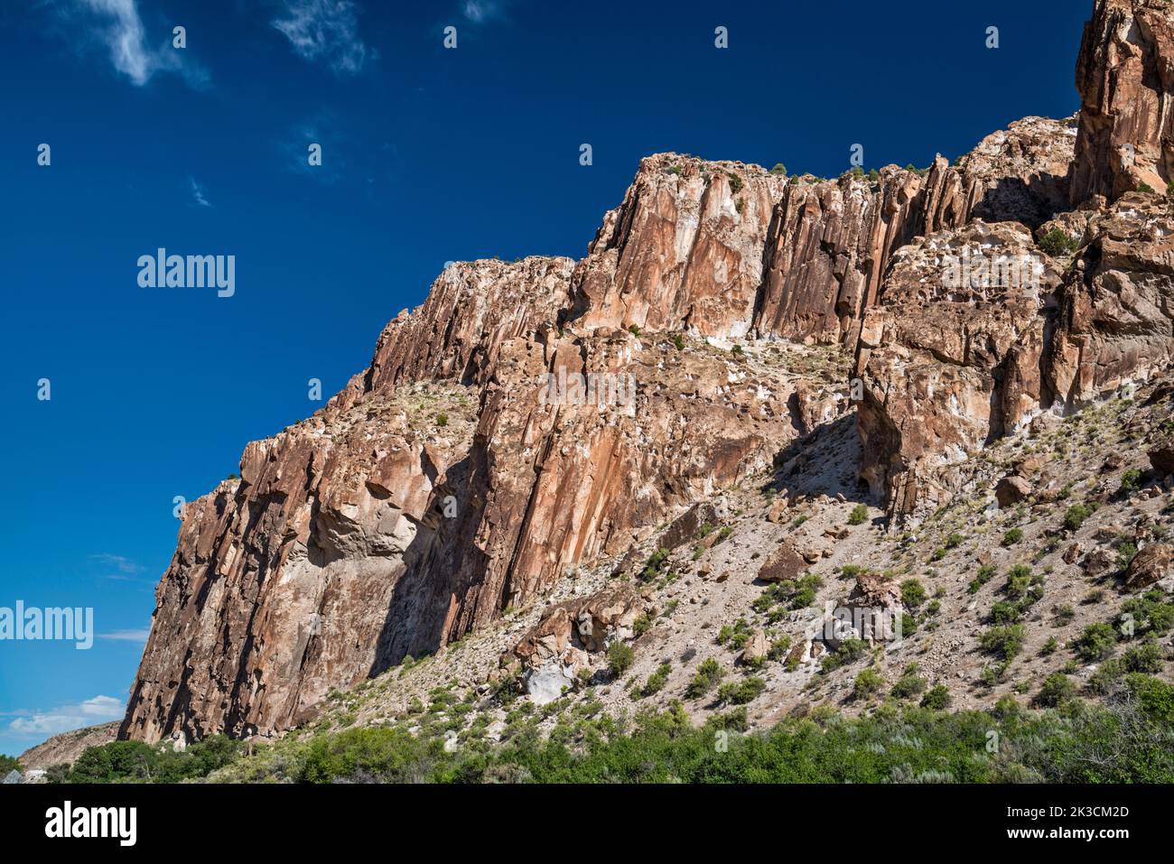 Rocks in Columnar Jointing area, Clear Creek Canyon, Utah 4 highway, near Fremont Indian State Park, Utah, USA Stock Photo