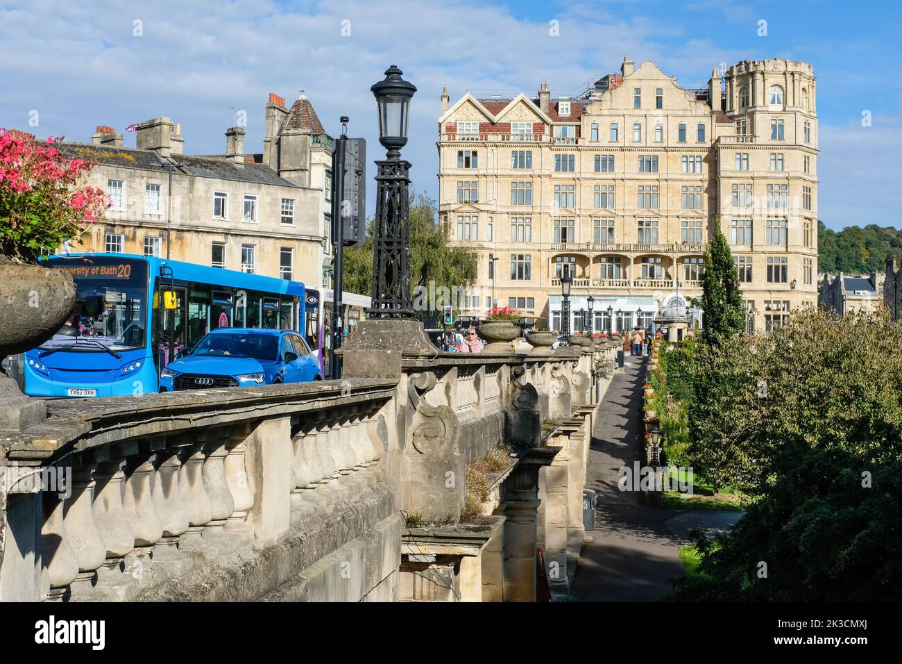 The Empire Hotel and Architect Restaurant in the centre of historic Bath in England. Stock Photo