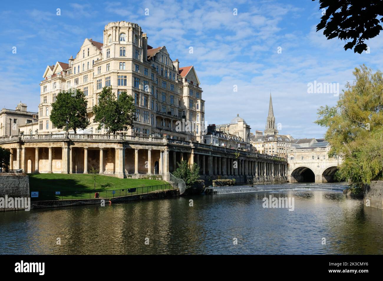 The Empire Hotel and Architect Restaurant in the centre of historic Bath in England. Stock Photo