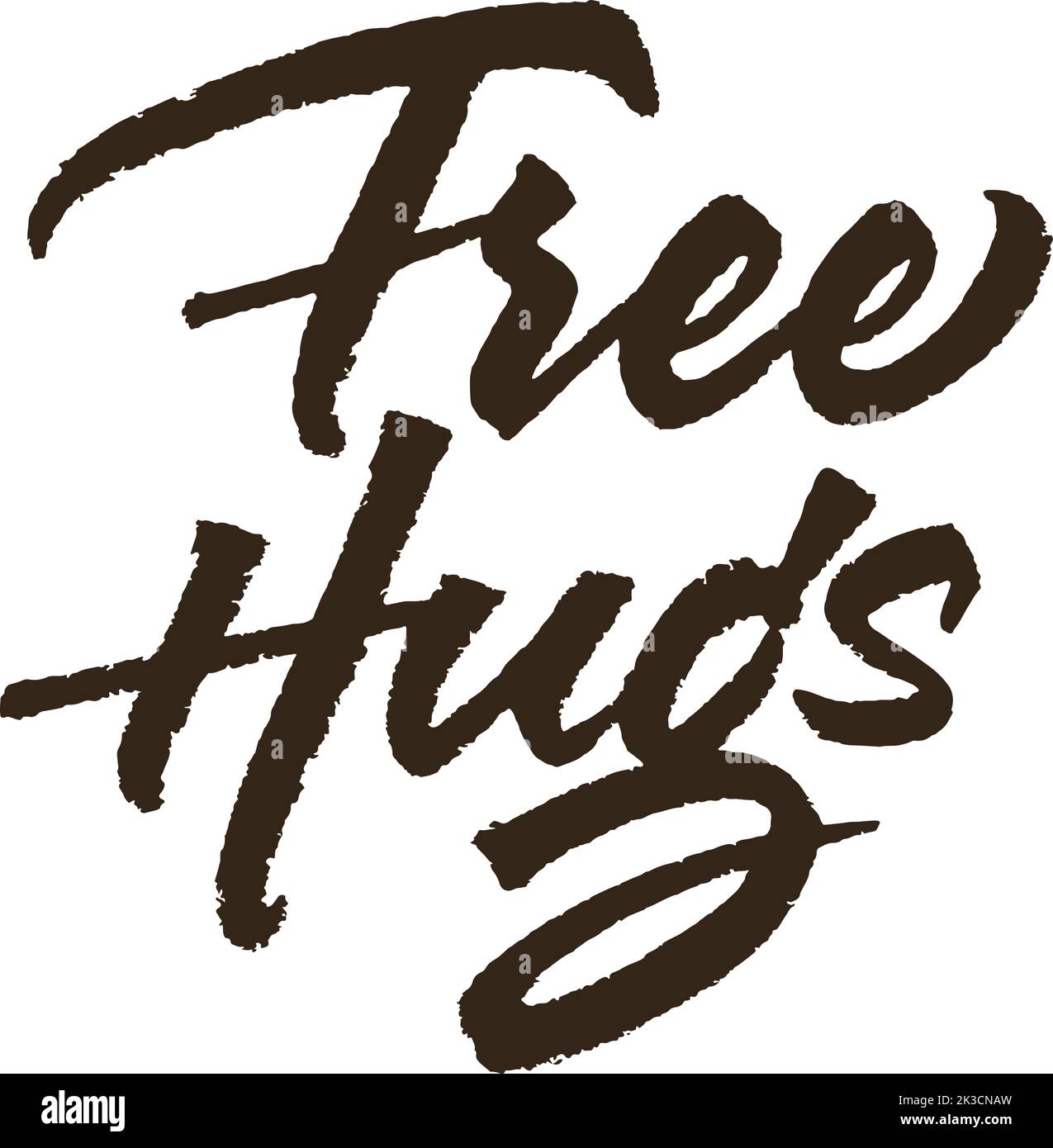 Free Hugs vector lettering Stock Vector Image & Art Alamy