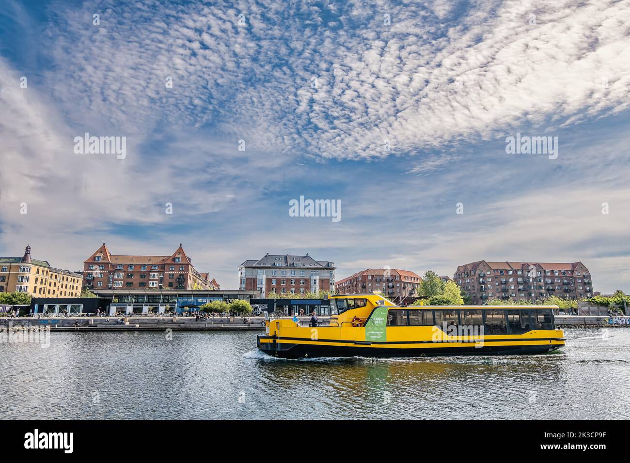 Electric ferry in Copenhagen, Denmark Stock Photo