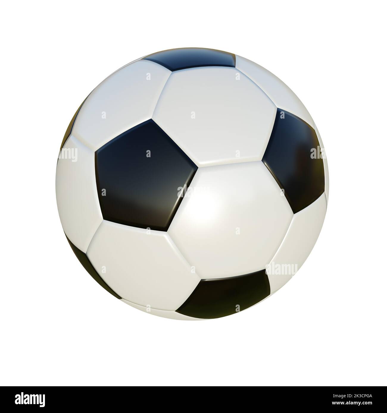 Inflated soccer ball. 3D render Stock Photo Alamy