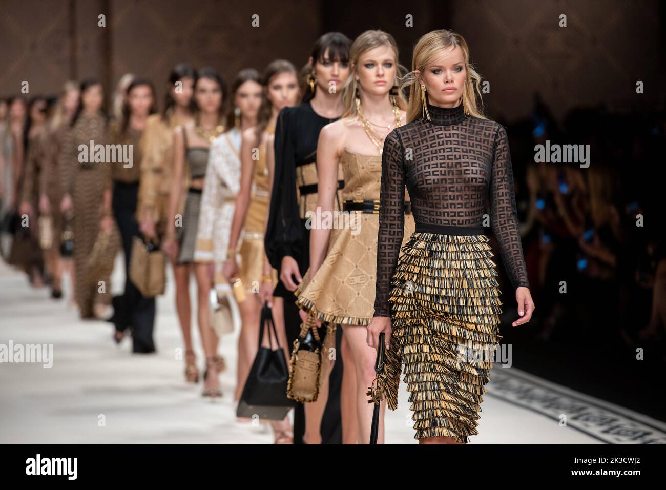 Milan, Italy, 25/09/2022, Frida Aasen at the fashion show of Elisabetta