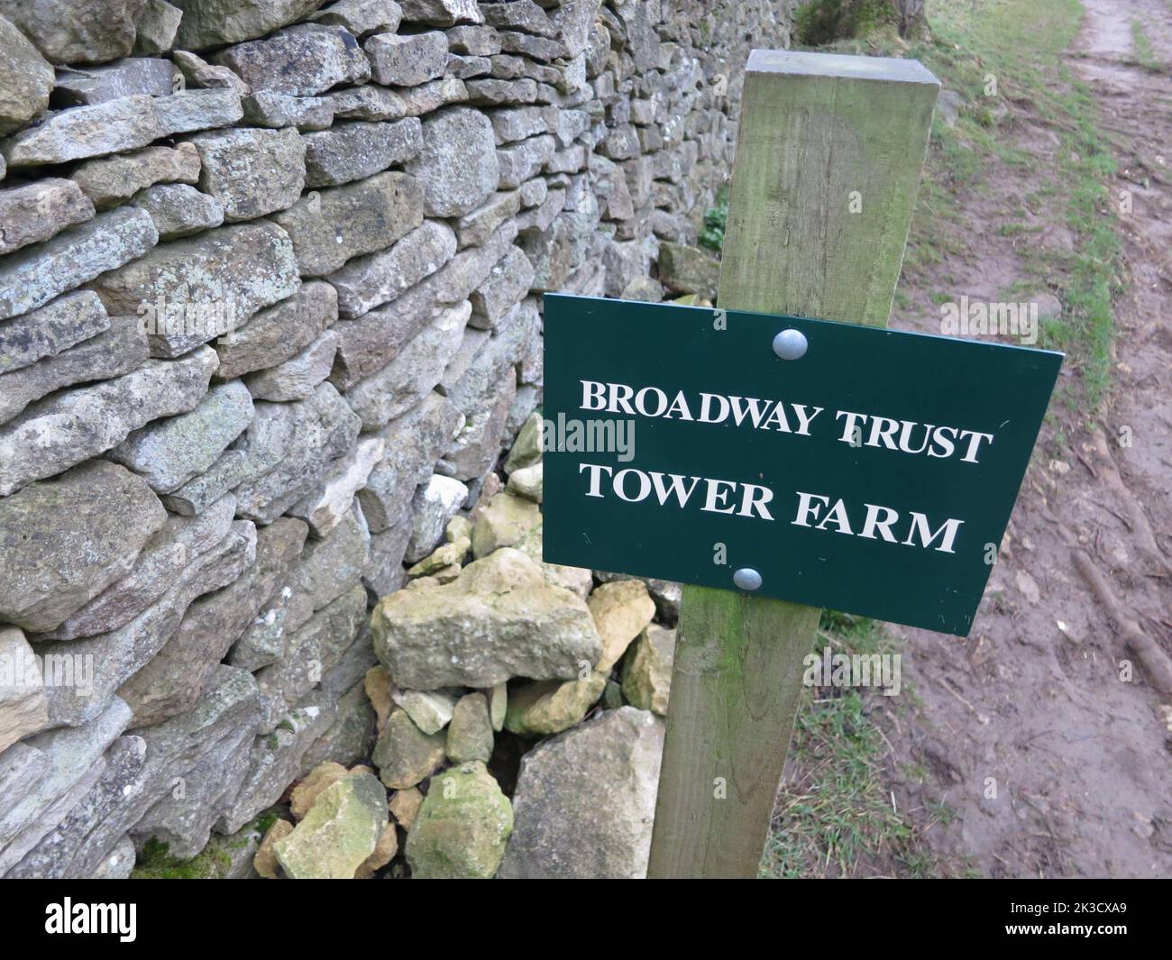 Cotswold Way long distance footpath National Trail. The Cotswolds AONB. South west England. UK