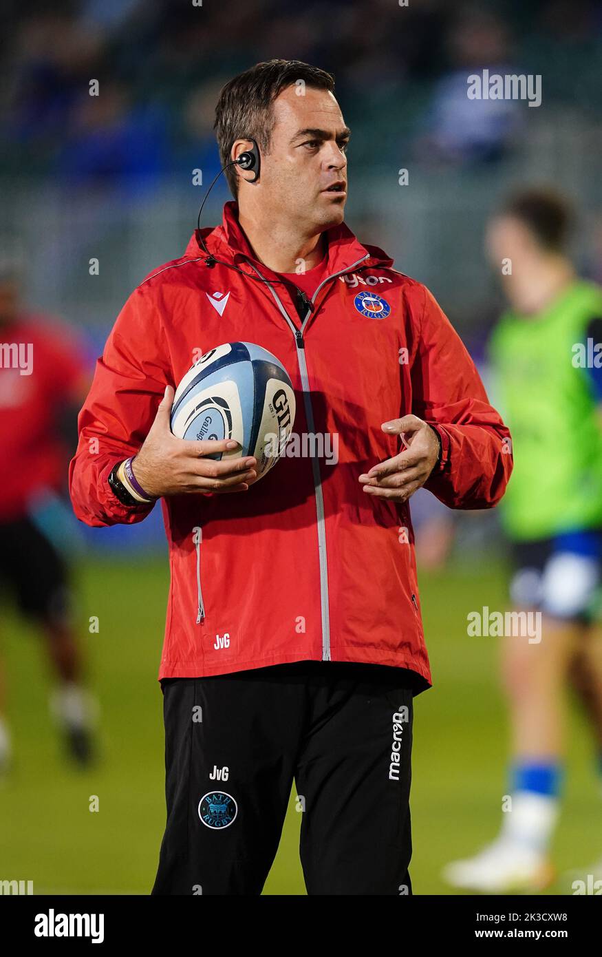 Bath head coach Johann van Graan before the Gallagher Premiership match at The Recreation Ground, Bath. Picture date: Friday September 23, 2022. Stock Photo