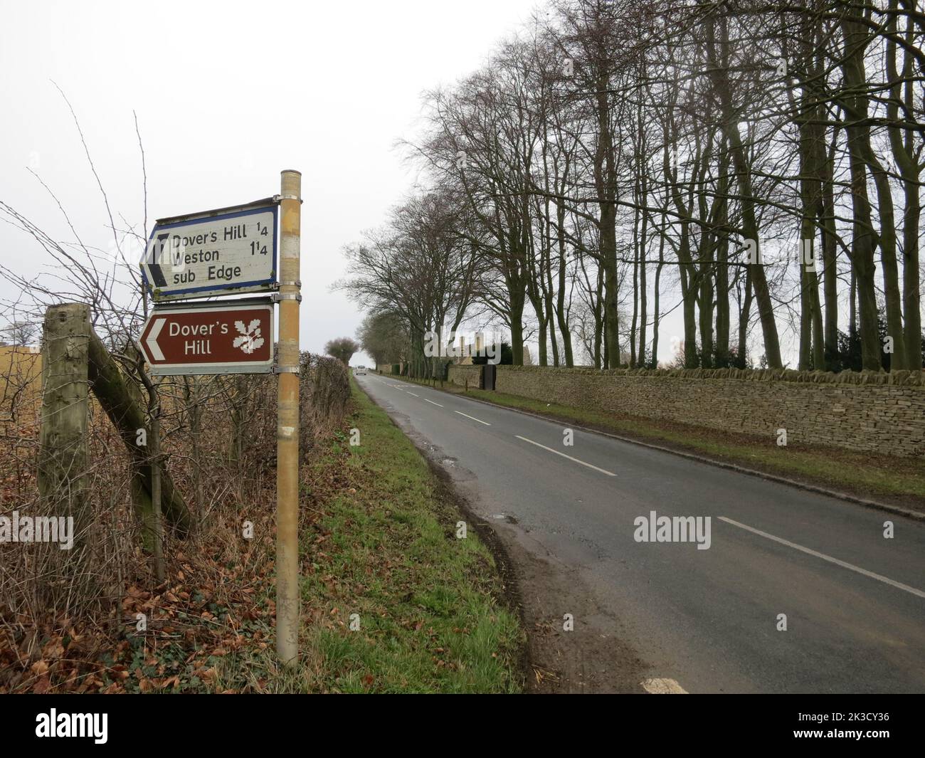 Cotswold Way long distance footpath National Trail. The Cotswolds AONB. South west England. UK