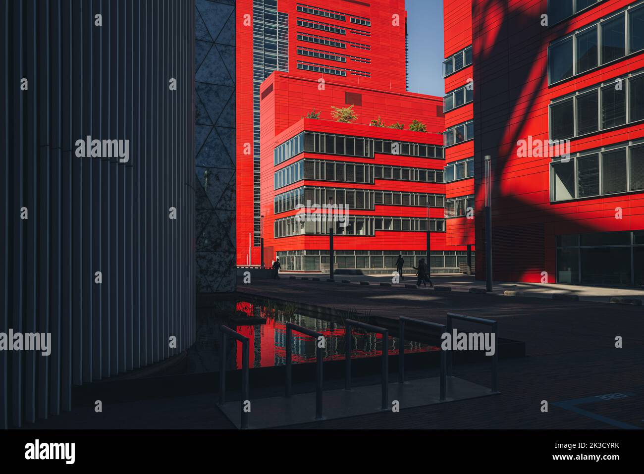 Esch Belval, LuxembourgSeptember 2022 street life in the modern district of Belval in