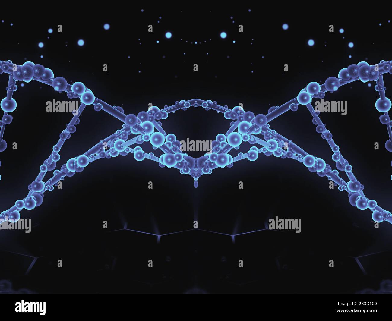 DNA molecule structure on dark background, 3D rendering Stock Photo - Alamy