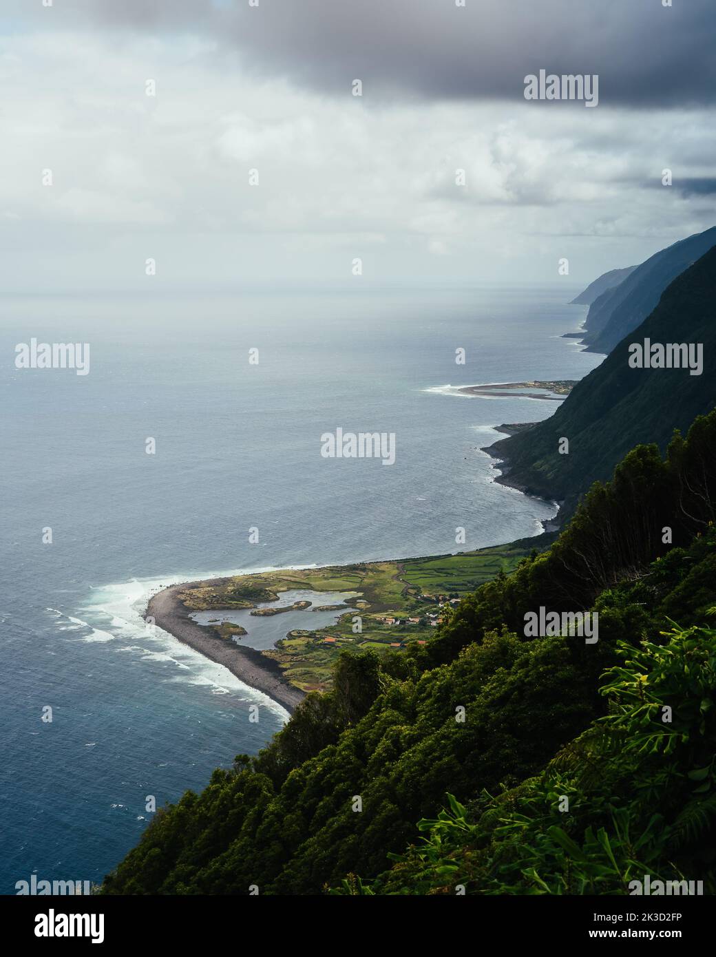 Azorean Fajã on Sao Jorge Island - a unique coastal cliff formation ...