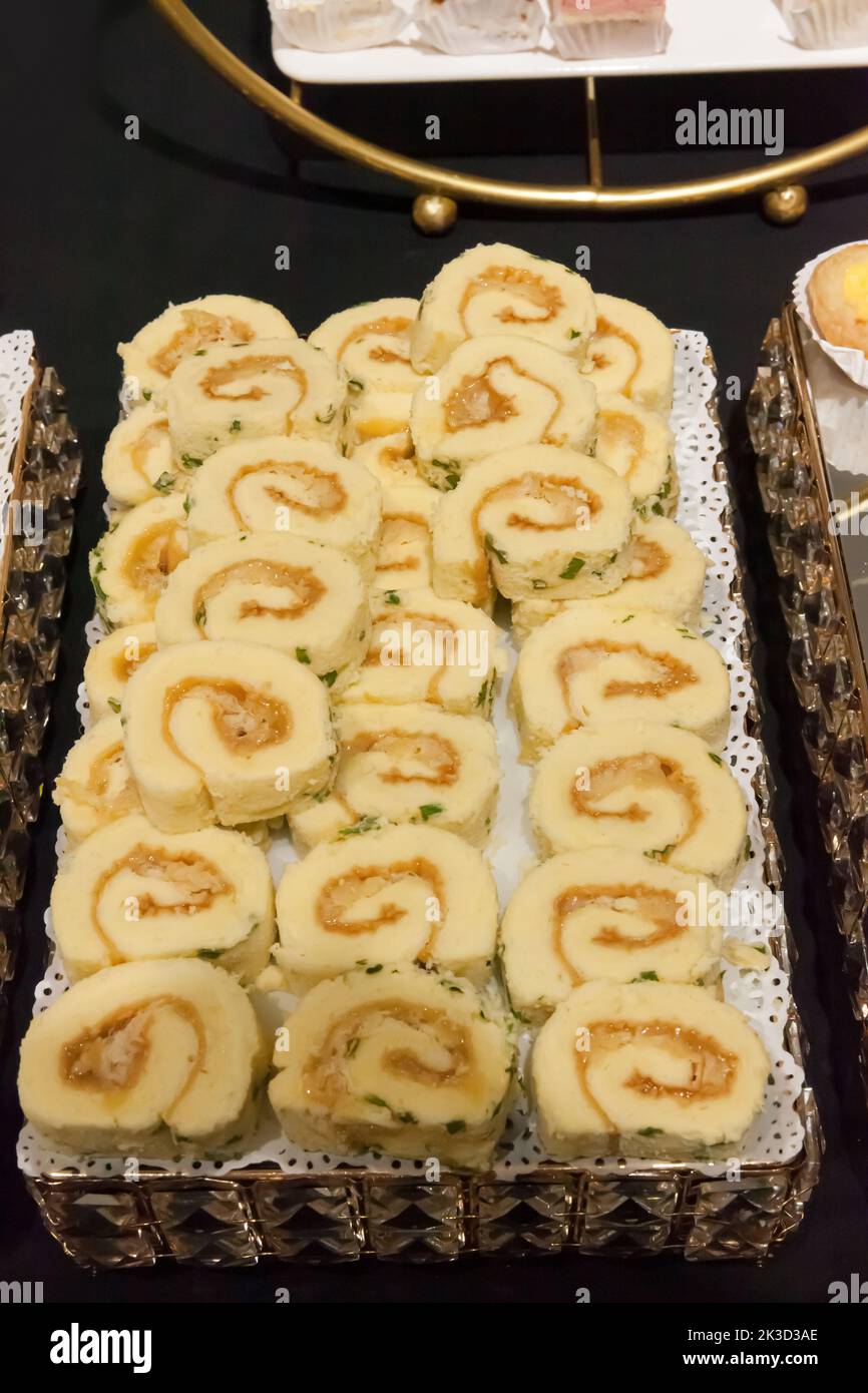 group of delicious pork floss roll cake with rousong Stock Photo Alamy