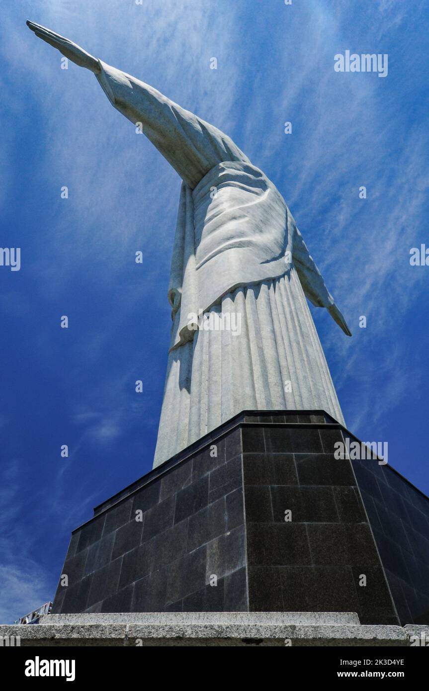 Cristo Redentor del cerro Corcovado en Río de Janeiro Brasil Stock Photo