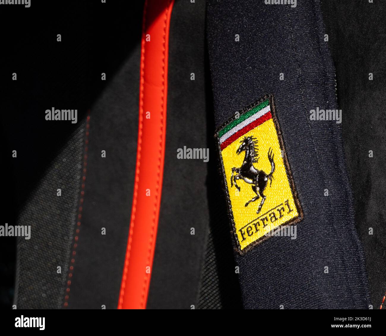 Closeup of Ferrari harness Stock Photo