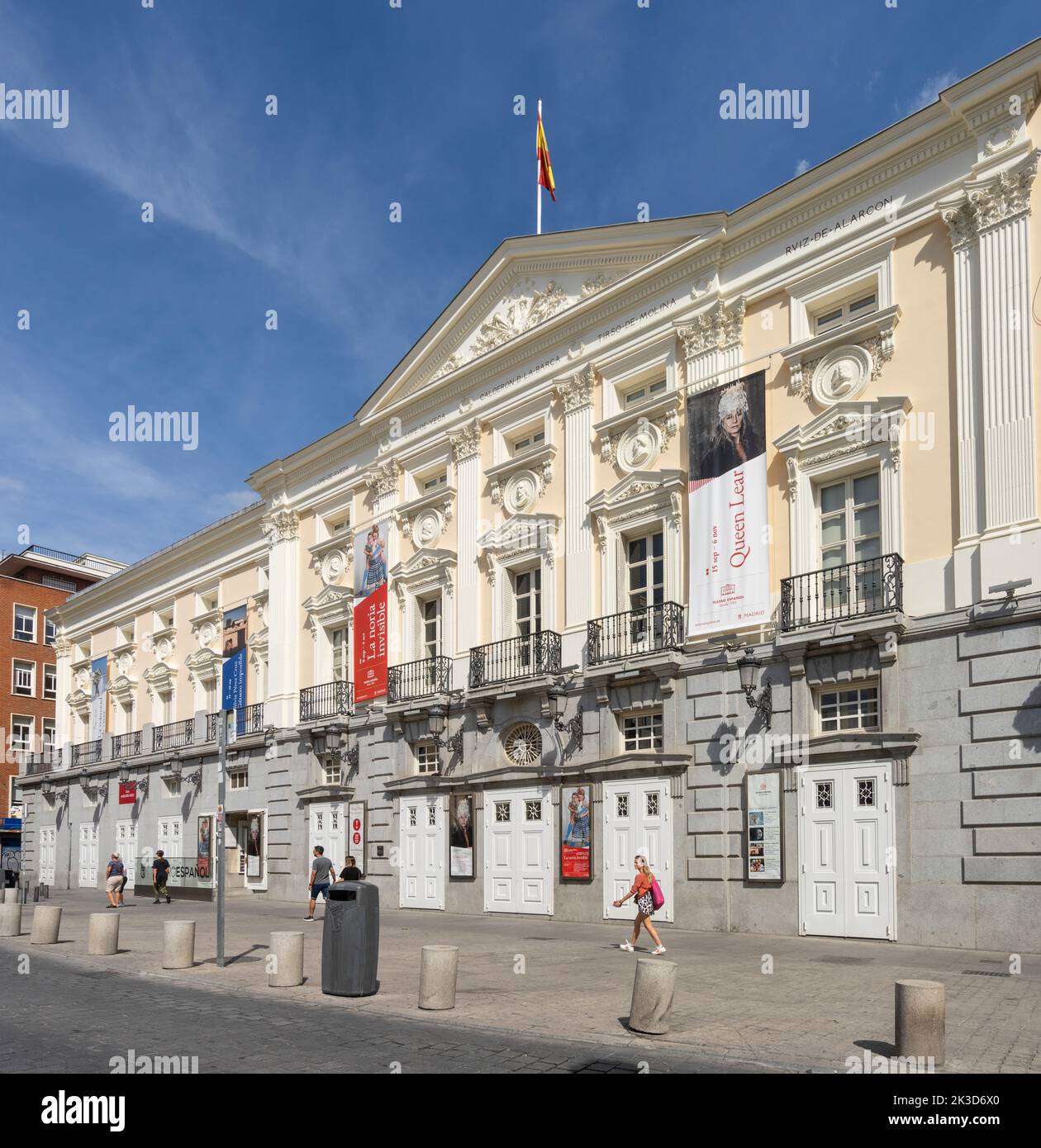 Madrid, Spain, September 2022. external view of the Teatro espanol building in the city center Stock Photo
