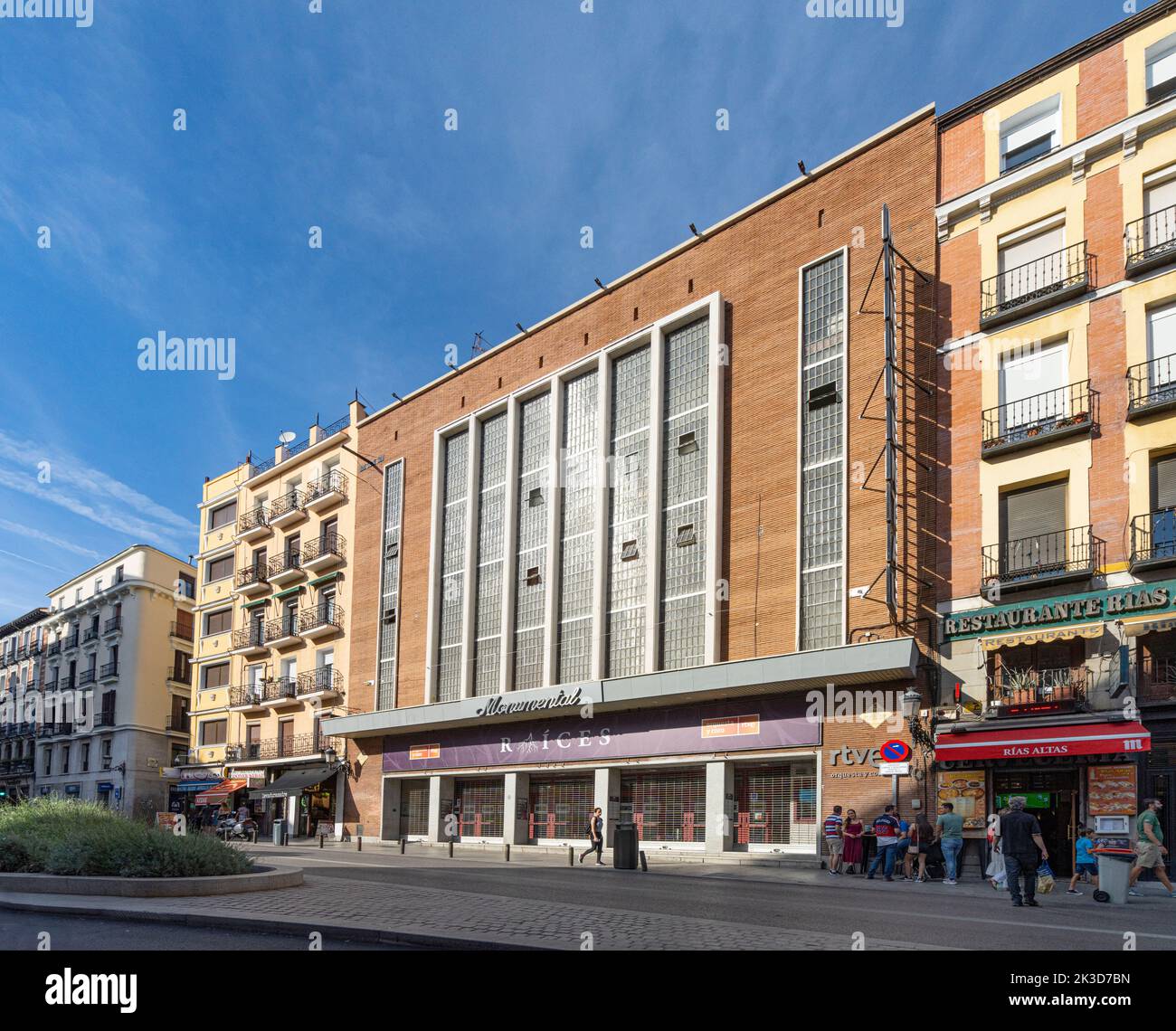 Madrid, Spain, September 2022. External view of the Monumental Theater palace in the city center Stock Photo