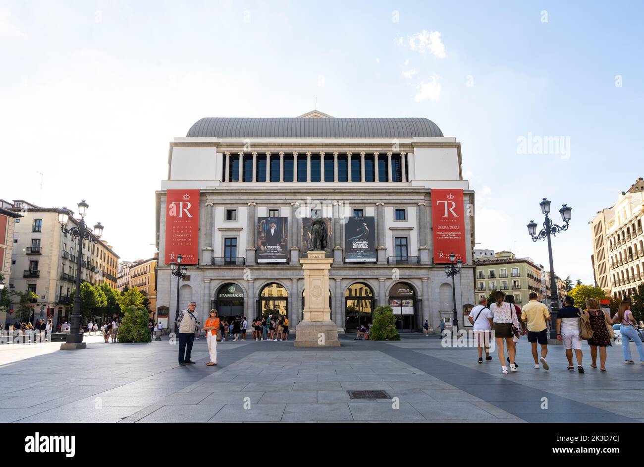 Madrid, Spain, September 2022. Exterior view of the Royal Theater in the city center Stock Photo