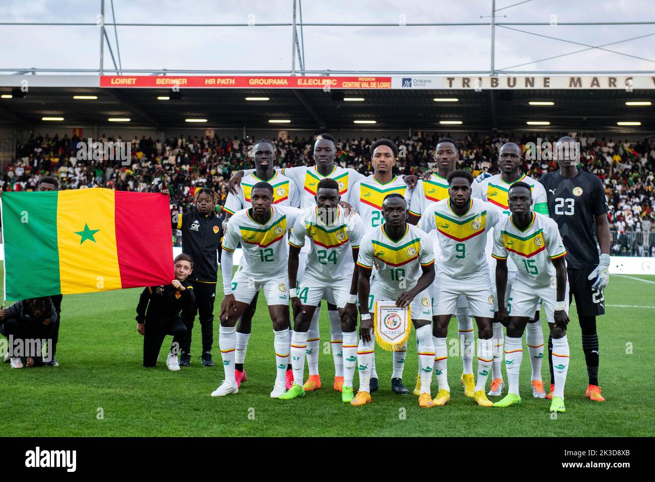 ORLEANS, FRANCE - SEPTEMBER 24: Senegal pre match team photo, from top