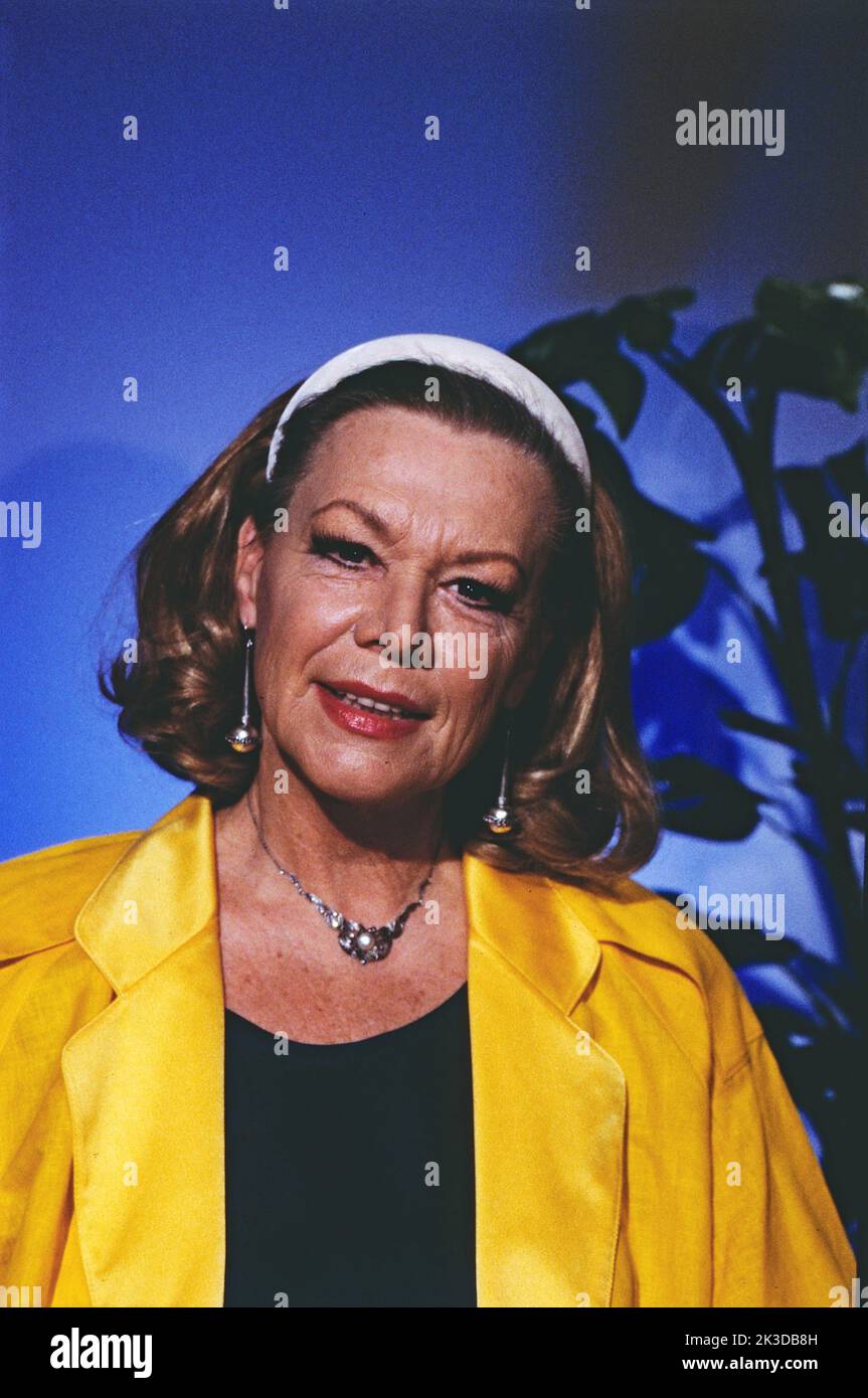 Ingrid van Bergen, deutsche Schauspielerin, Synchronsprecherin, Portrait, Deutschland, 1993. Ingrid van Bergen, German actress, voice actress, portrait, Germany, 1993. Stock Photo
