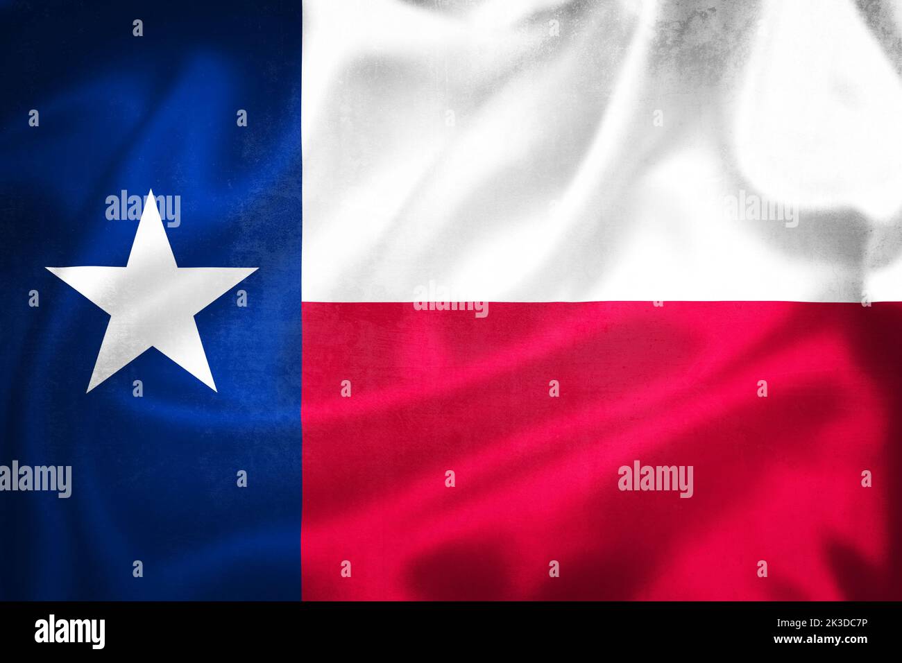 Grunge 3D illustration of Texas state of USA flag, concept of Texas Stock Photo