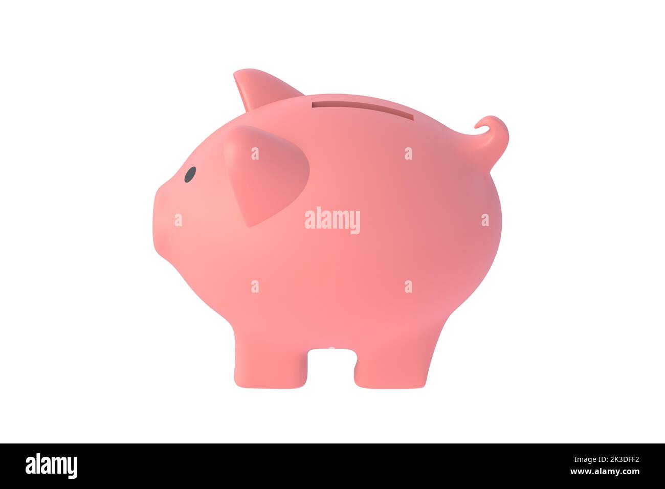 Piggy bank isolated on white background. 3d render Stock Photo - Alamy
