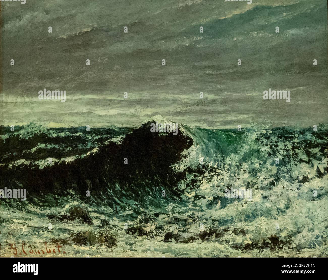 The Wave by Gustave Courbet in National Gallery of Scotland Stock Photo