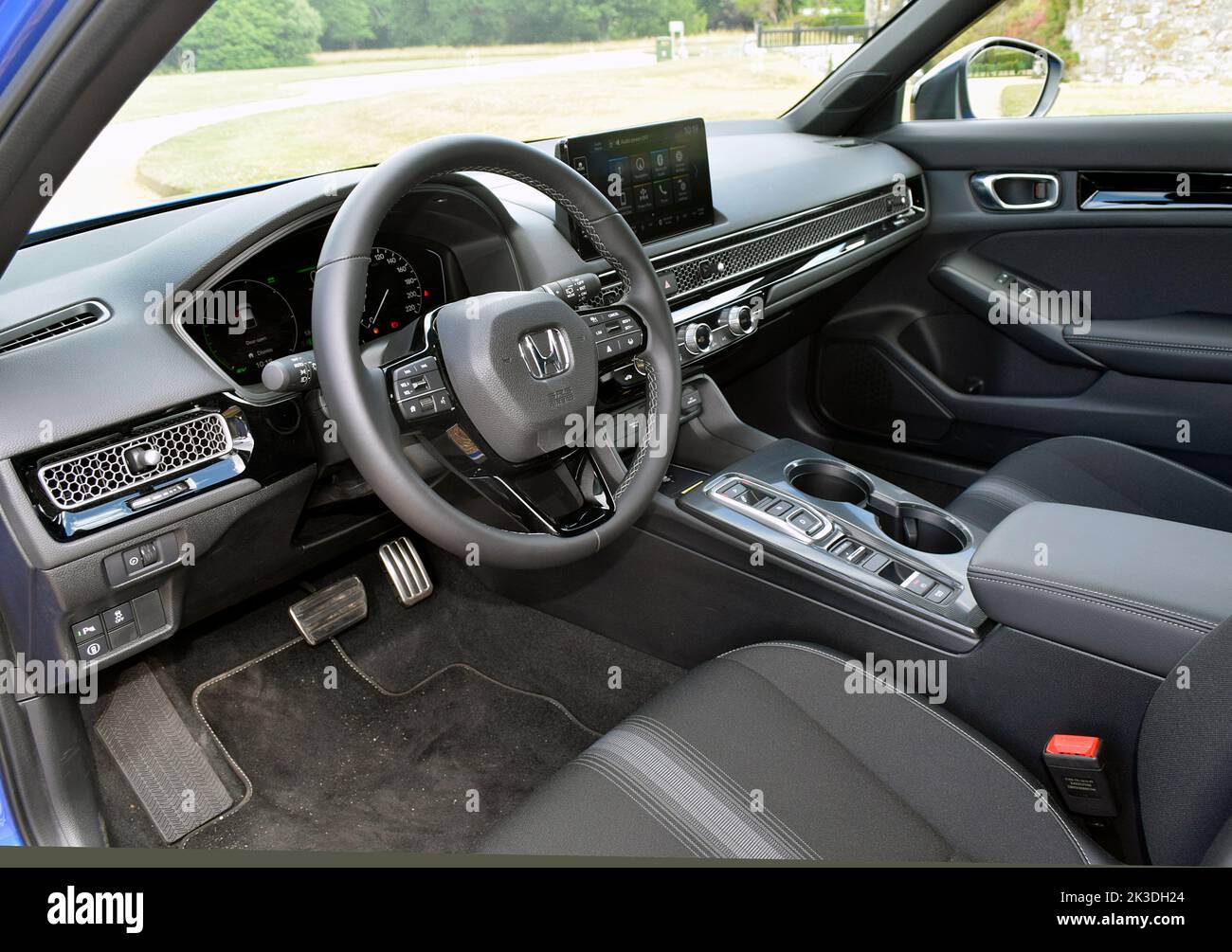 2022 Honda Civic hybrid electric interior Stock Photo