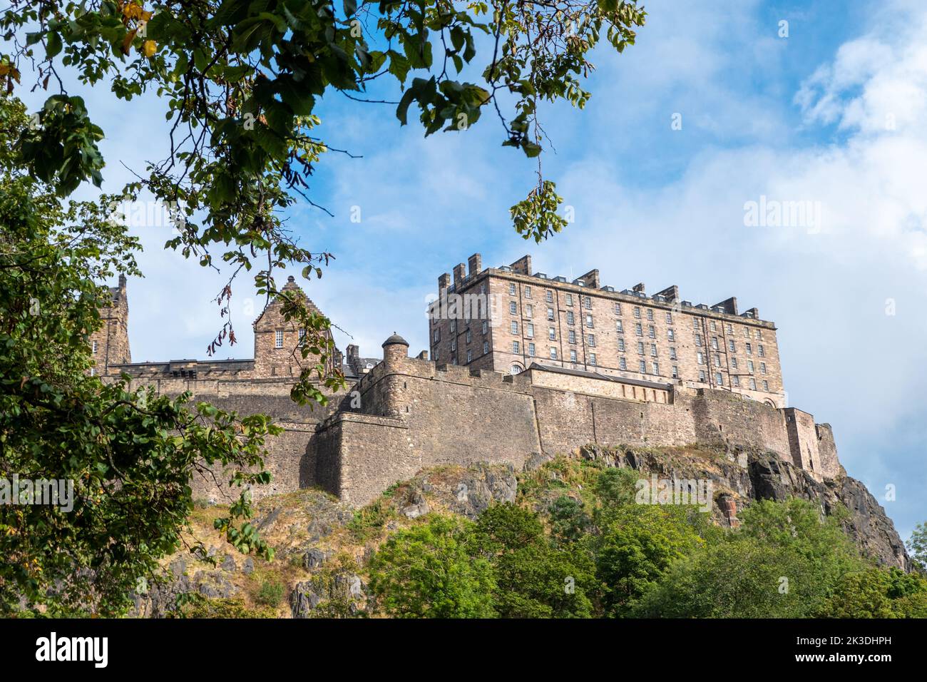 view at royal palace and castle in Edinburgh, Scotland Stock Photo