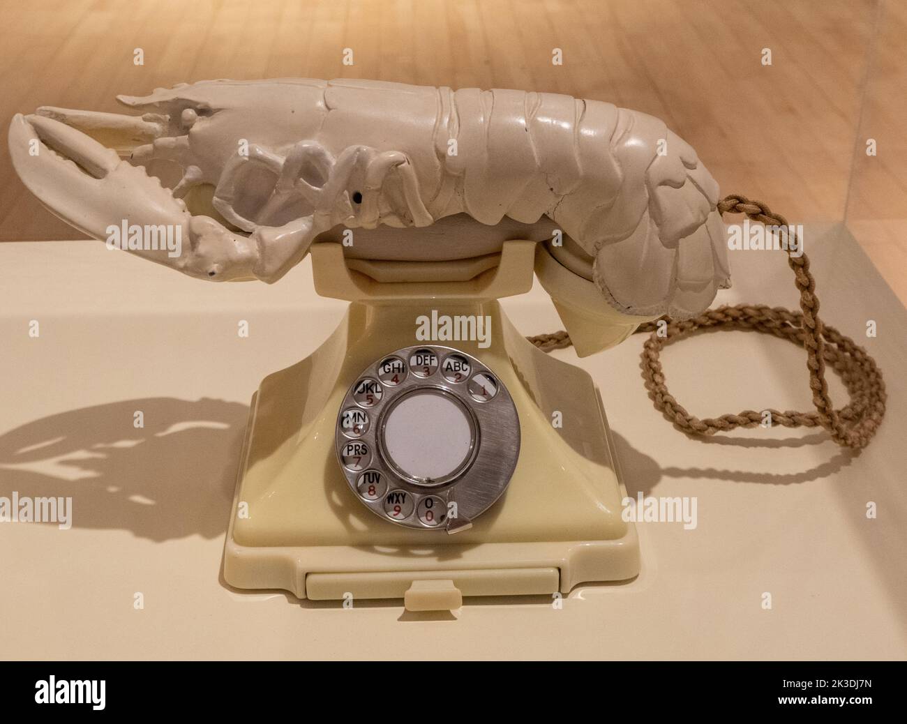 Lobster Telephone of Salvador Dali in Scottish National Gallery of Modern Art in Edinburgh, Scotland Stock Photo